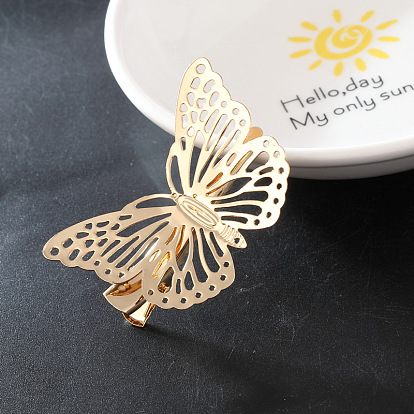 Hollow Butterfly Alloy Alligator Hair Clips, Hair Accessories for Women and Girls