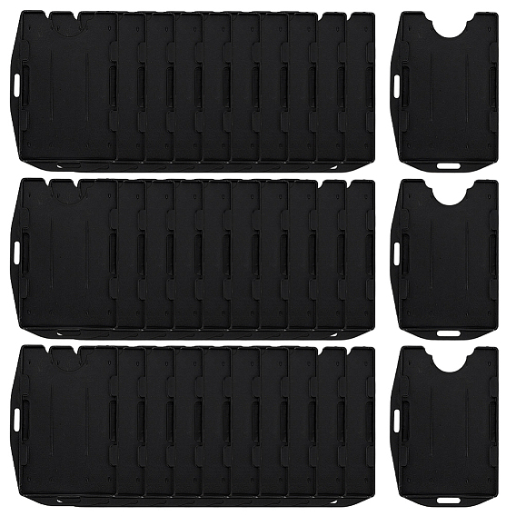 60шт. держатели для бейджей из полипропиленового пластика, прямоугольные