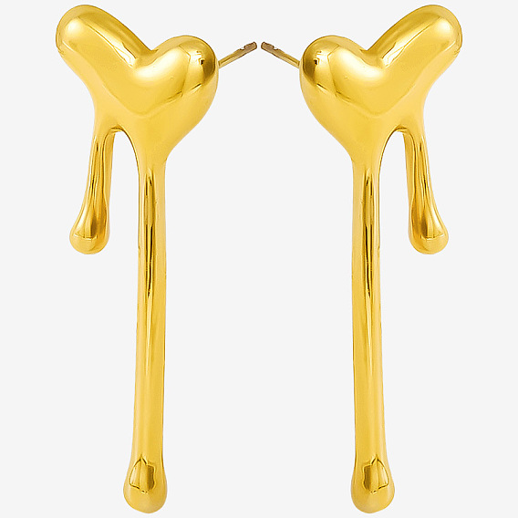 1 пара стильных сердечек с кисточками 304 серьги-гвоздики из нержавеющей стали для женщин, слева и справа