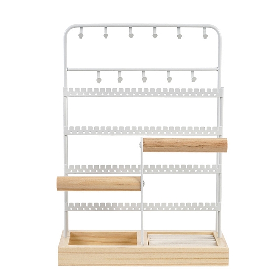 Железная стойка для ювелирных изделий, подставка для ювелирных изделий, для подвешивания колье серьги браслета, с дерева базы