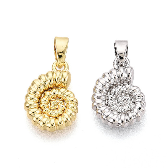 Латунь прелести, подвески в форме раковины