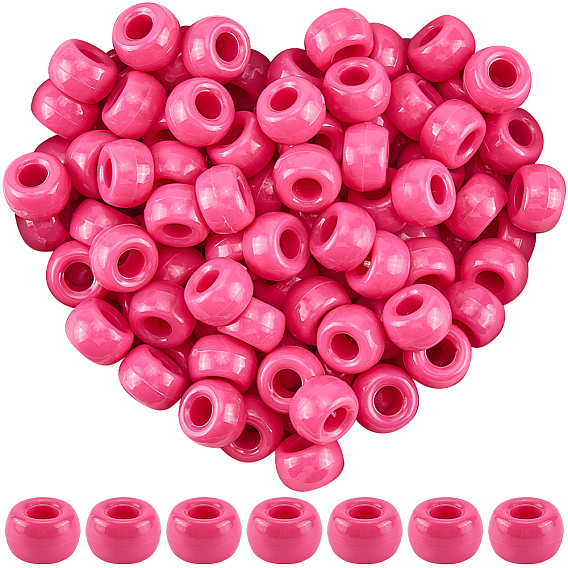 800шт. окрашенные распылением пластиковые бусины, баррель