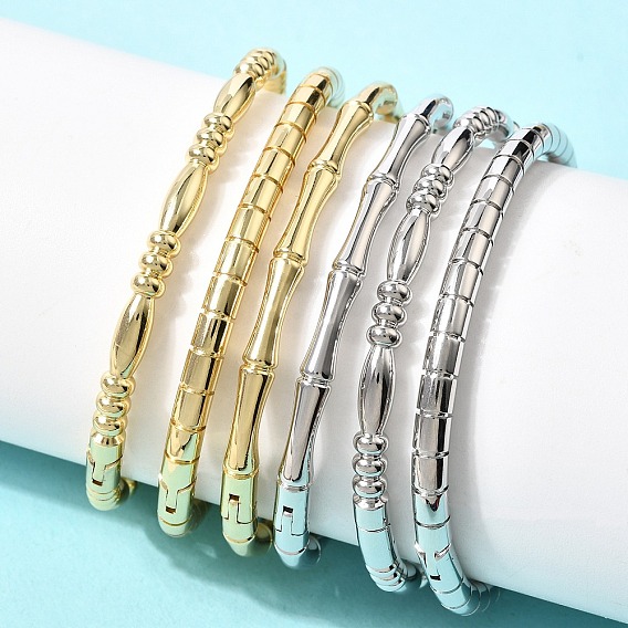 Латунные браслеты на петлях для женщин, стойки покрытие, долговечный, без кадмия и без свинца