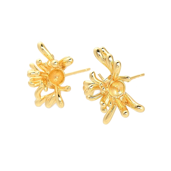 Серьги-гвоздики, за половину пробурено бисера