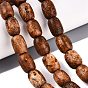 Natural Tree Bark Agate Beads Strands, Jujube Shape