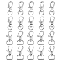 80Pcs 2 Style Alloy & Iron Swivel Lobster Claw Clasps, Swivel Snap Hook