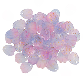 100 кулоны лэмпворк ручной работы, золотой фольгой, Petaline