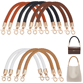 10шт. 5 цветов, круглые плетеные ручки для сумок из искусственной кожи, ручки для сумочек в форме колец, золотой свет