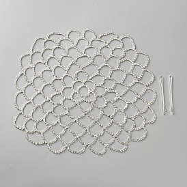 Головной убор с цепочкой для волос из сплава и стразами, свадебный., с зажимом