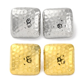 304 Stainless Steel Square Stud Earrings