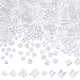 800 шт 4 стиль прозрачный как пластиковая основа пряжка волос фурнитура, для изготовления аксессуаров для резинки для волос