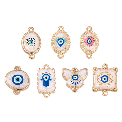 Подвески из сплава эмали, Звенья сглаза/рук хамсы, золотые