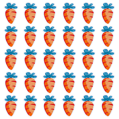 30шт. нашивки из полиэстера с компьютерной вышивкой в виде моркови, пришивные/приклеиваемые утюгом, аксессуары для костюма, аппликация