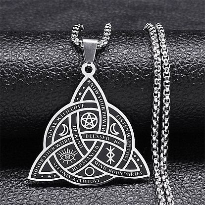 201 подвесные из нержавеющей стали ожерелья, ведьмин узел викингов