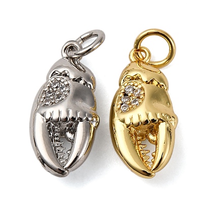 Латунные микро проложить кубического циркония подвески, щипцы для омаров, с целью перехода в кольце, долговечный, без кадмия и без свинца, стойки покрытие