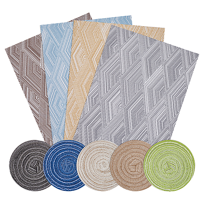 9 шт. 9 стили ПВХ витринные украшения, прямоугольное мини-одеяло, аксессуары для украшения микроландшафта кукольного домика, прямоугольник и плоский круглый