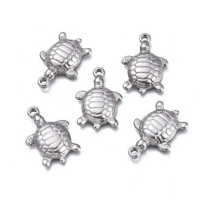 Pendentifs en acier inoxydable, tortue