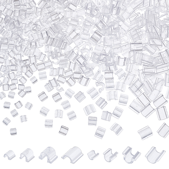 800 шт 4 стиль прозрачный как пластиковая основа пряжка волос фурнитура, для изготовления аксессуаров для резинки для волос