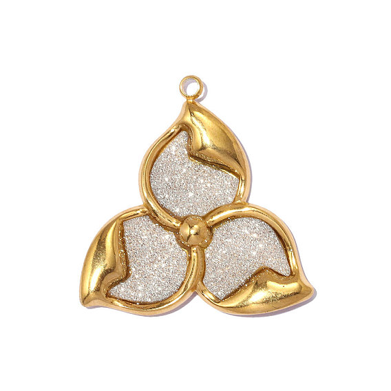304 нержавеющей стальной эмали подвески, цветочный шарм, ионное покрытие (ip), долговечный, реальный 18 k позолоченный