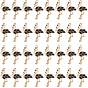 100Pcs Alloy Enamel Pendants, Cadmium Free & Lead Free, Light Gold, Flamingo Shape