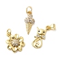 Латунные микро проложить кубического циркония подвески, без кадмия и без свинца, стойки покрытие, долговечный, реальный 18 k позолоченный