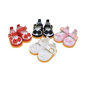 PU Doll Shoes, with Bowknot, for American Girl Dolls Accessories