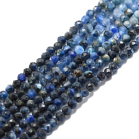 Perles kyanite naturelle brins, facette, ronde