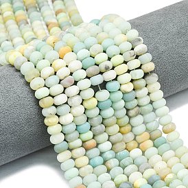 Натуральный цветок амазонитовые бусины пряди, матовые, рондель