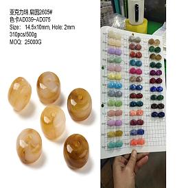 Transparent Acrylic Beads, Barrel