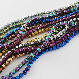 Non-magnetic Synthetic Hematite Beads Strands, Grade A, Faceted, Round