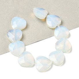 Opalite бисер пряди, граненые, сердце