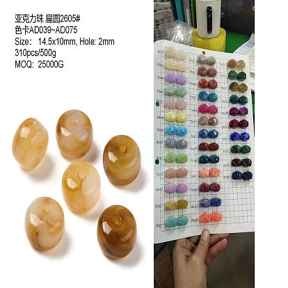 Transparent Acrylic Beads, Barrel