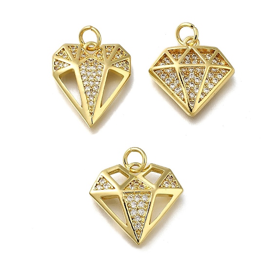 Латунные микро проложить кубического циркония подвески, алмазные прелести, долговечный, стойки покрытие, без свинца и без кадмия, с целью перехода в кольце
