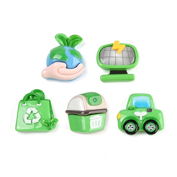 Тема защиты окружающей среды непрозрачные смоляные кабошоны