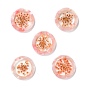 Opaque Acrylic Pendants, with Flower, Flat Round