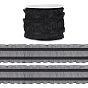 Polyester Lace Ribbon, Ruffled Lace Ribbon, for Gift Decoration, with 1Pc Plastic Spools