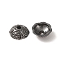 Tibetan Style Bead Caps, Cadmium Free & Lead Free, about 9mm in diameter, 4mm thick, hole: 1mm