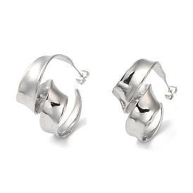 304 Stainless Steel Twist Stud Earrings for Women