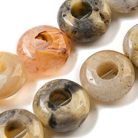 Natural Gemstone Beads Strands, Rondelle