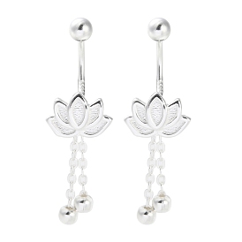 999 Sterling Silver Flower Ear Plug Gauges