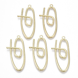 Alloy Pendants, Paperclip Shape