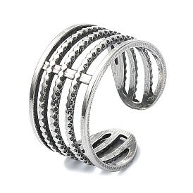 304 Stainless Steel Cuff Rings, Wide Band Rings