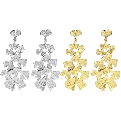 304 из нержавеющей стали листьев серьги стержня, украшения для женщин