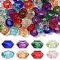 80 шт 8 цвета эпоксидной смолы европейские бусины, бусины с большим отверстием, пончик, граненые