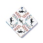 Embossed Retro Acrylic Pendants, for Earring Making, Rhombus with Gecko Pattern