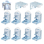 10 Bags Iron Mounting Clips, Heavy Duty Roman Blind Fitting Brackets