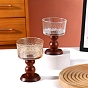 Стеклянный подсвечник-колонна с деревянным основанием, принадлежности для изготовления свечей своими руками