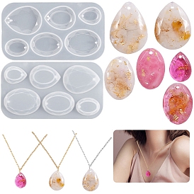 DIY Teardrop Pendant Silicone Molds, Resin Casting Molds, for UV Resin, Epoxy Resin Jewelry Making