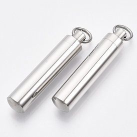 201 pendentifs en acier inoxydable avec bouchon à vis, colonne