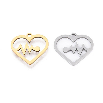 201 подвески из нержавеющей стали, чары сердцебиения, лазерная резка